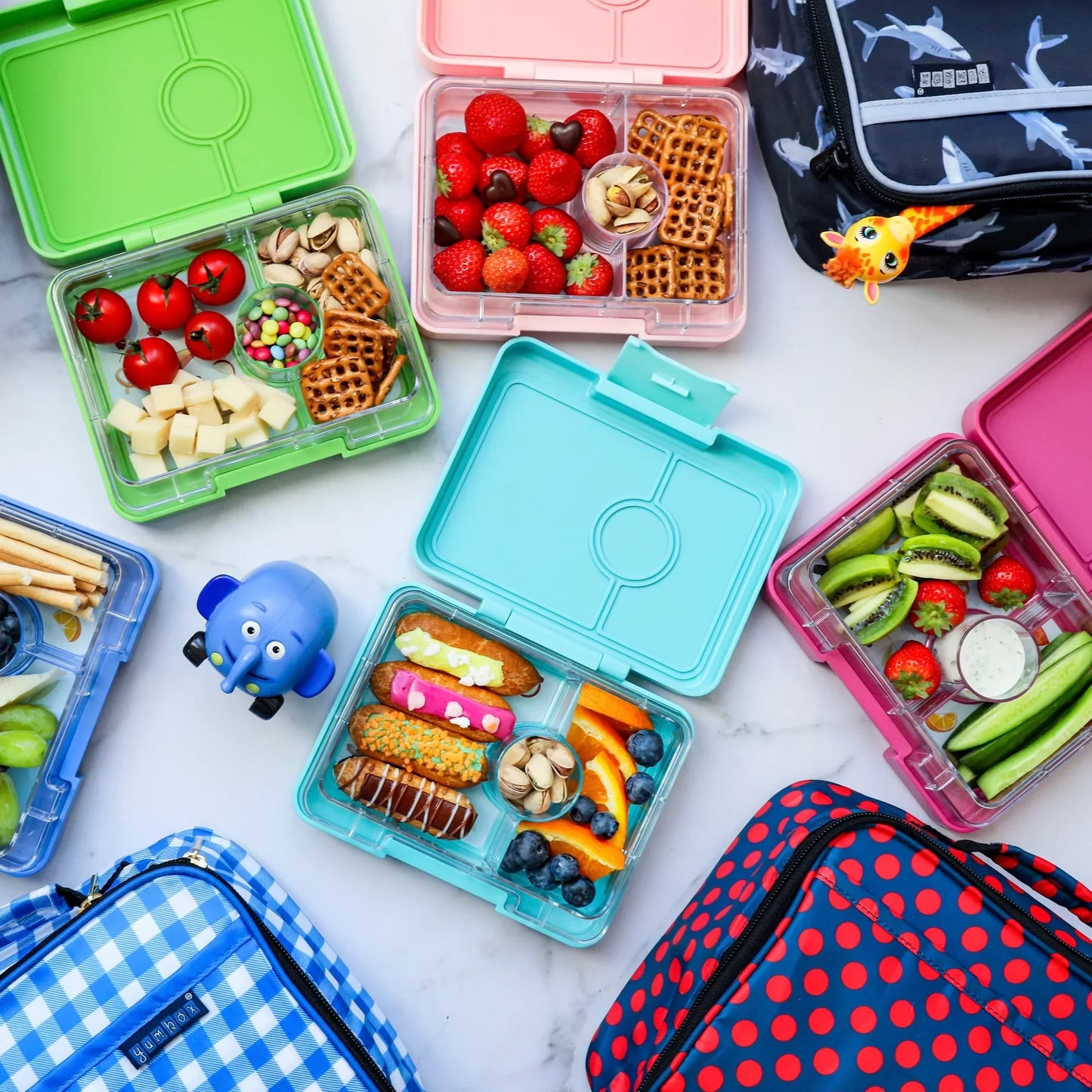 Yumbox Snack Misty Aqua Rainbow