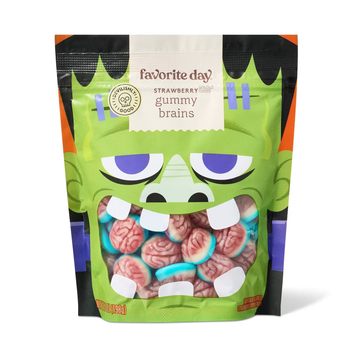 Halloween Strawberry Gummy Candy Brains - 7oz - Favorite Day™