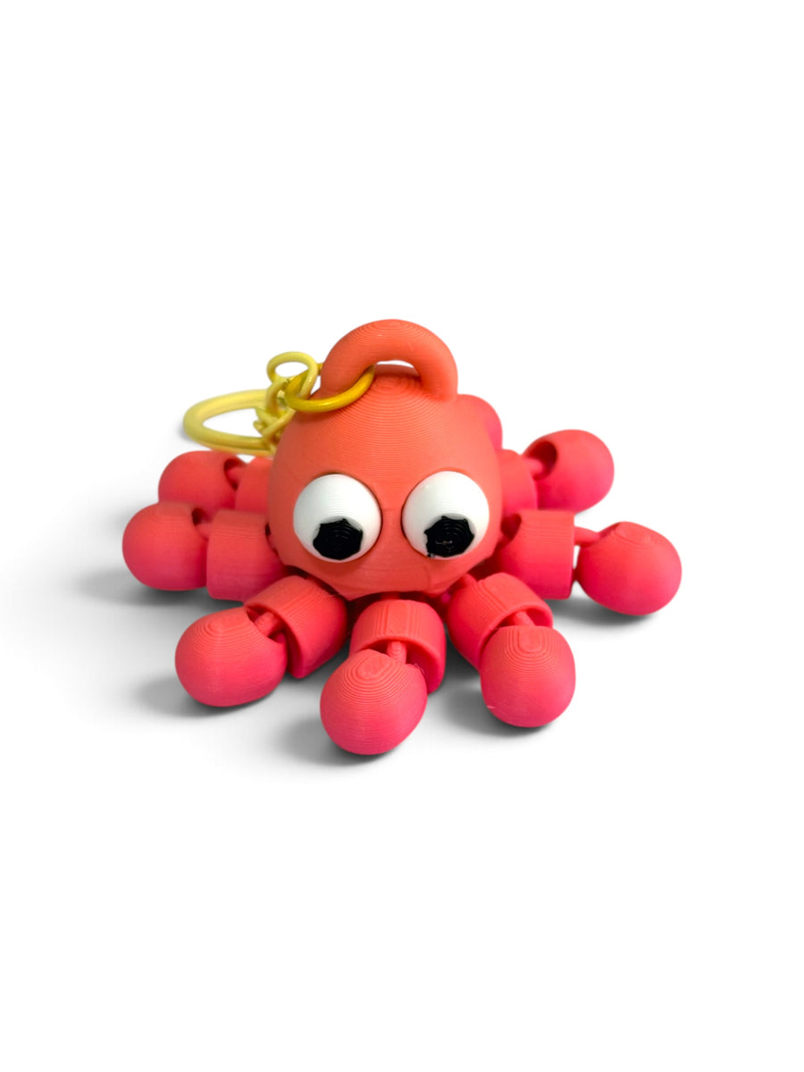 Llavero articulado Pulpo Salmón