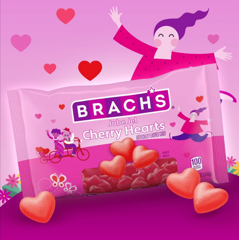 Brach’s Valentine’s Jube Jel Cherry Hearts – 12oz