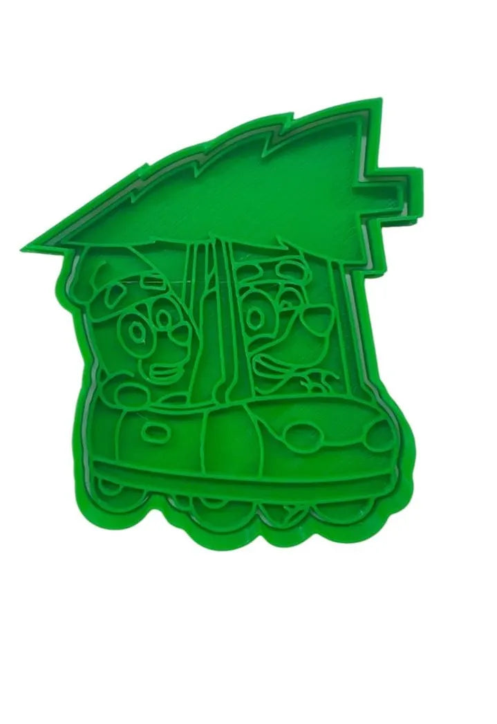 Cortador Bluey Carro Navidad