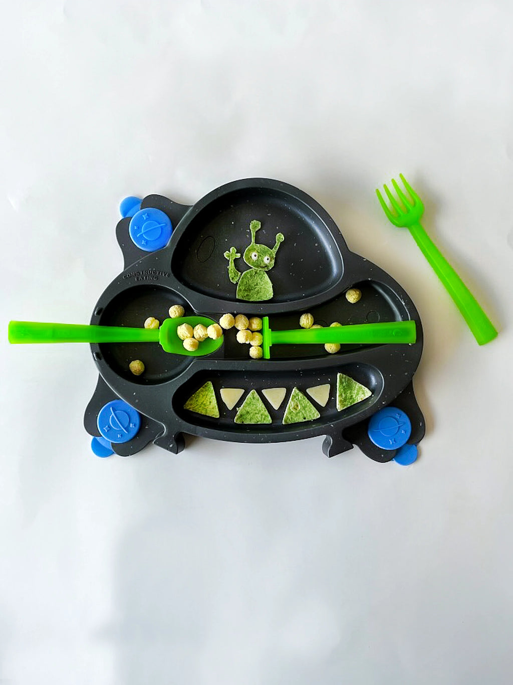 Plato Entrenador Space con cubiertos