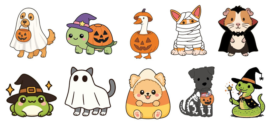 PREVENTA Picks Acrylic Animalitos Halloween