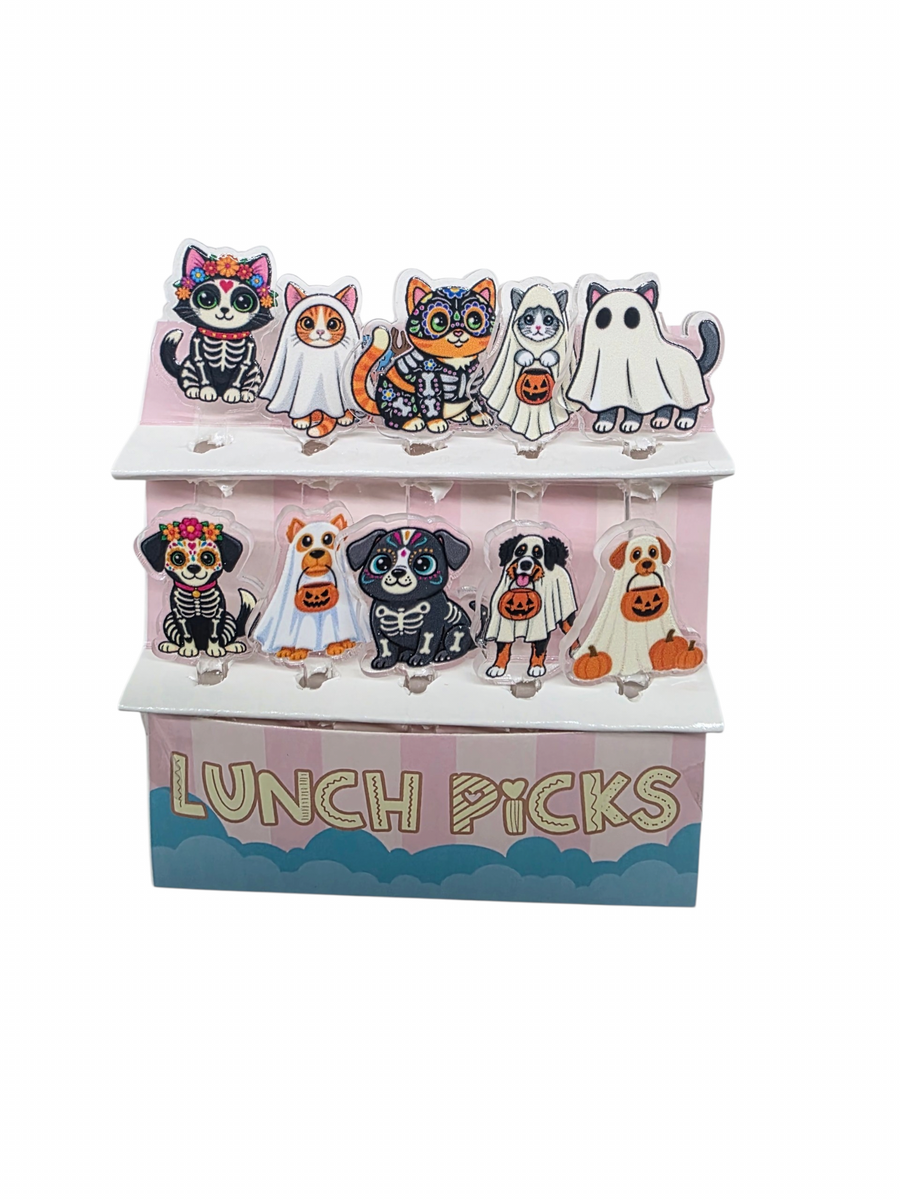 Picks Acrylic Fantasmas Perros y Gatos