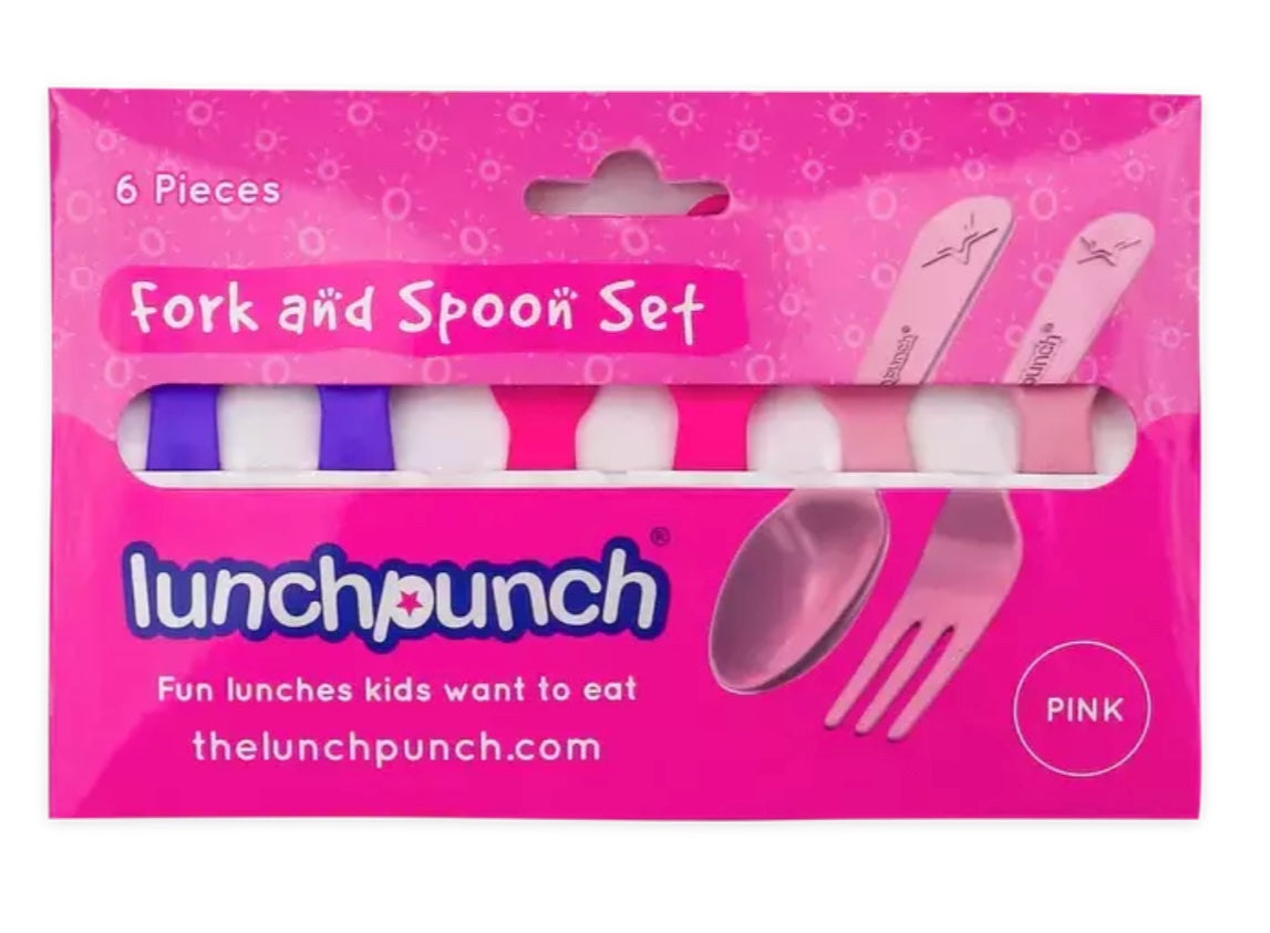 Set cubiertos The Lunch Punch Pink