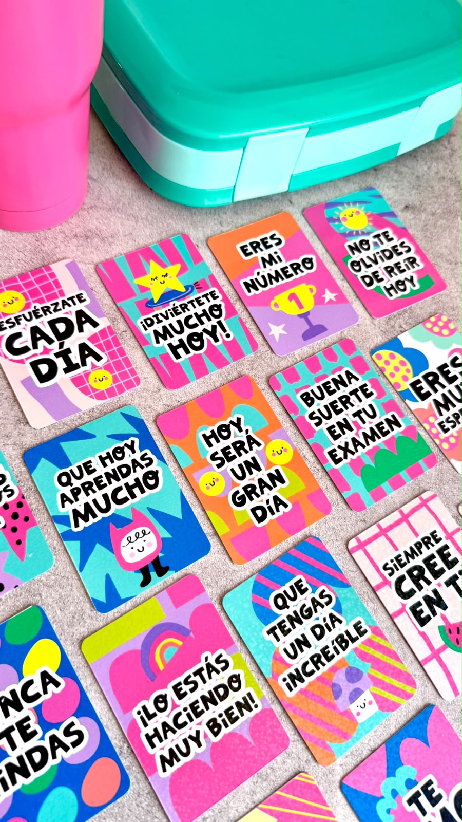 Tarjetas para el Lunch con plumón Pink