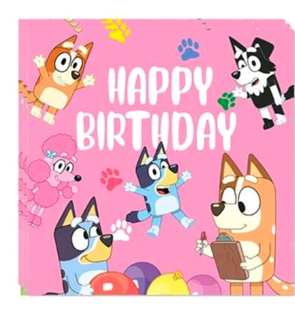 Servilletas Bluey Birthday